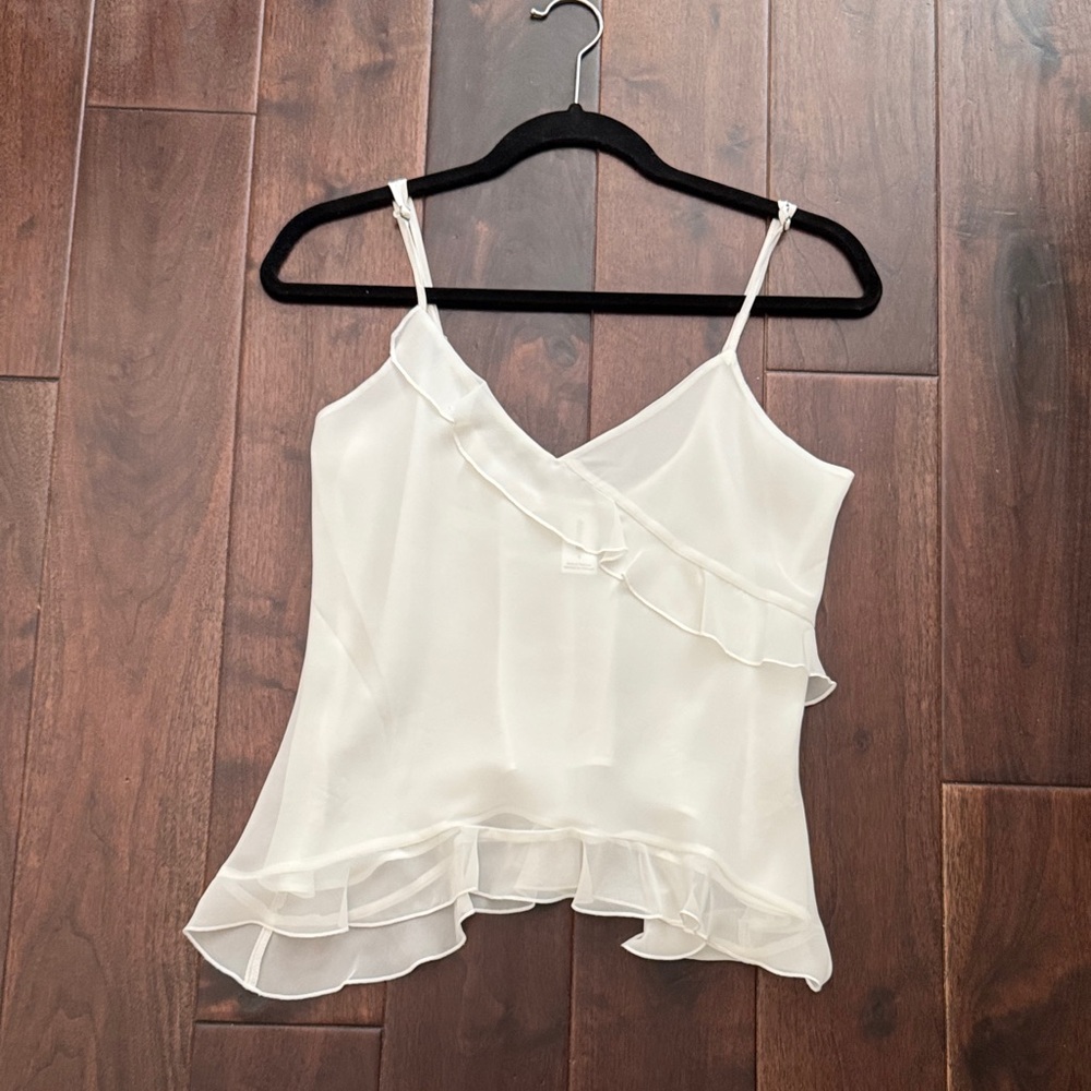 Abound White Ruffle Camisole Top
